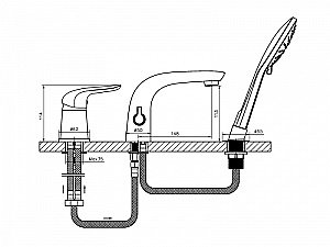 Смеситель на борт ванны Agger A3333300 купить в интернет-магазине сантехники Sanbest