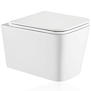 Унитаз подвесной Koller Pool KVADRO KR-0530-RW безободковый, с крышкой микролифт купить в интернет-магазине Sanbest