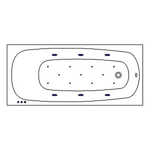 Гидромассажная ванна WhiteCross Layla Slim 180x80 RELAX бронза купить в интернет-магазине Sanbest