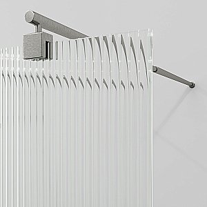 Душевое ограждение WasserKRAFT Vechte 60W40BN-FL 120 фиксатор никель/стекло рифленое купить в интернет-магазине Sanbest