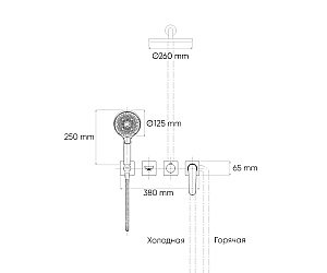 Душевая система Bronze de Luxe ICON 3009CBG матовое золото купить в интернет-магазине сантехники Sanbest
