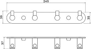 Крючок Aquatek Европа AQ4123CR хром купить в интернет-магазине сантехники Sanbest