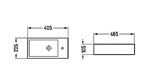 Раковина CeramaLux 40 9048DRMDH/9048DLMDH темно-серая матовая купить в интернет-магазине Sanbest