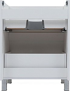 Тумба с раковиной Aquanet Вега 60 344121+329253 белая глянцевая для ванной в интернет-магазине Sanbest