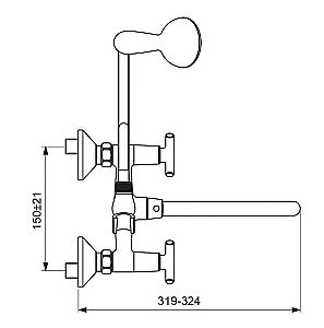 Смеситель для ванны и душа VIDIMA TRINITY BA261AA купить в интернет-магазине сантехники Sanbest
