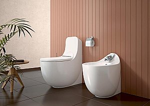 Унитаз напольный Creavit Foglia FG360-11 белый, безободковый, с бачком купить в интернет-магазине Sanbest