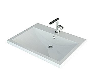 Тумба с раковиной напольная Grossman Виста 58 с 2-я ящ, белый глянец для ванной в интернет-магазине Sanbest