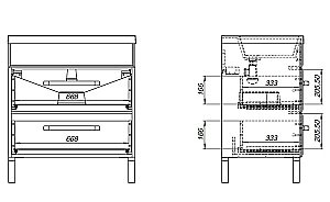 Тумба с раковиной Aquanet Лукка 302397 75 белый для ванной в интернет-магазине Sanbest