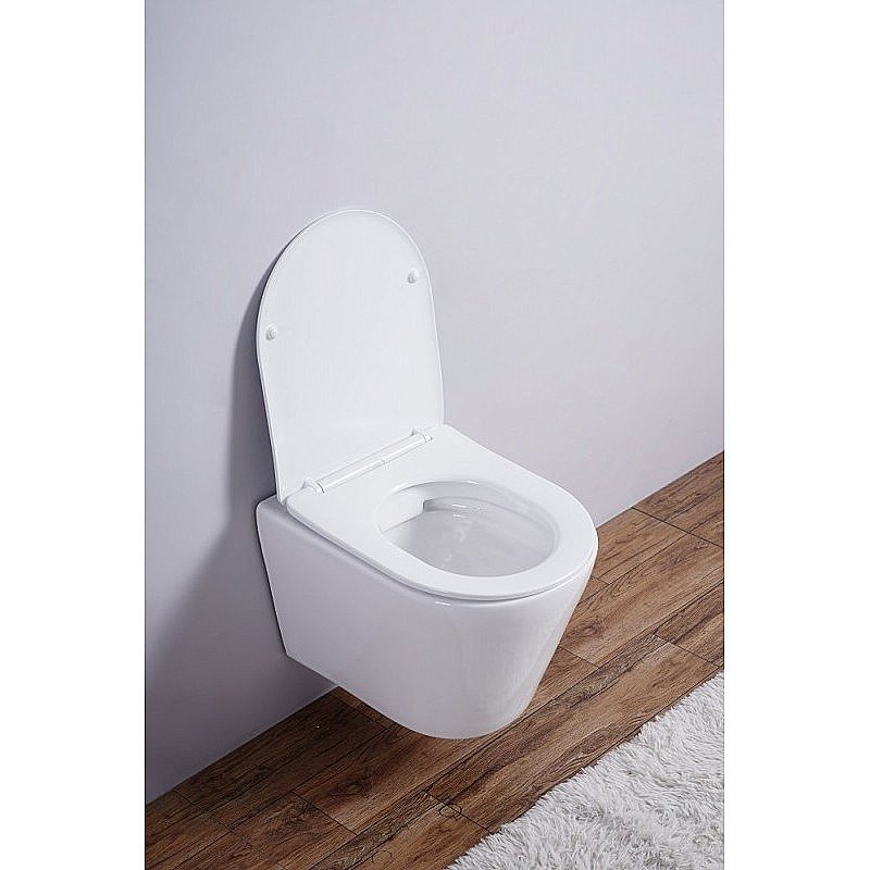 Унитаз подвесной Esbano CLAVEL ESUPCLAVW безободковый, с крышкой микролифт, белый купить в интернет-магазине Sanbest