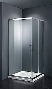 Душевой уголок Black&White Stellar Wind 1028080 80х80 стекло прозрачное/профиль хром купить в интернет-магазине Sanbest