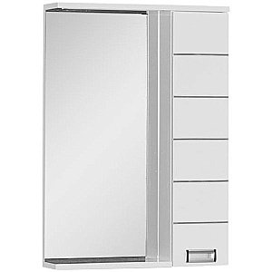 Зеркало со шкафом Aquanet Доминика 60 белое в ванную от интернет-магазине сантехники Sanbest