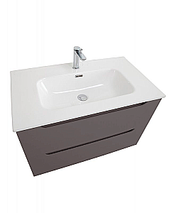Тумба с раковиной BelBagno 80 ETNA-800-2C-SO-GSO+BB800ETL темно-серая матовая для ванной в интернет-магазине Sanbest
