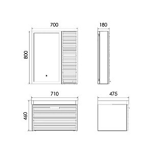 Тумба с раковиной Comforty Танжер 70 00-00019565 белая матовая для ванной в интернет-магазине Sanbest