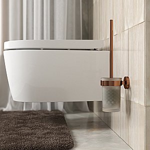 Ершик для унитаза WasserKRAFT Asphe K-77727 розовое золото купить в интернет-магазине сантехники Sanbest