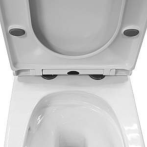 Унитаз напольный Azario Velluto AZ-6281 белый, безободковый, с бачком, с крышкой микролифт купить в интернет-магазине Sanbest