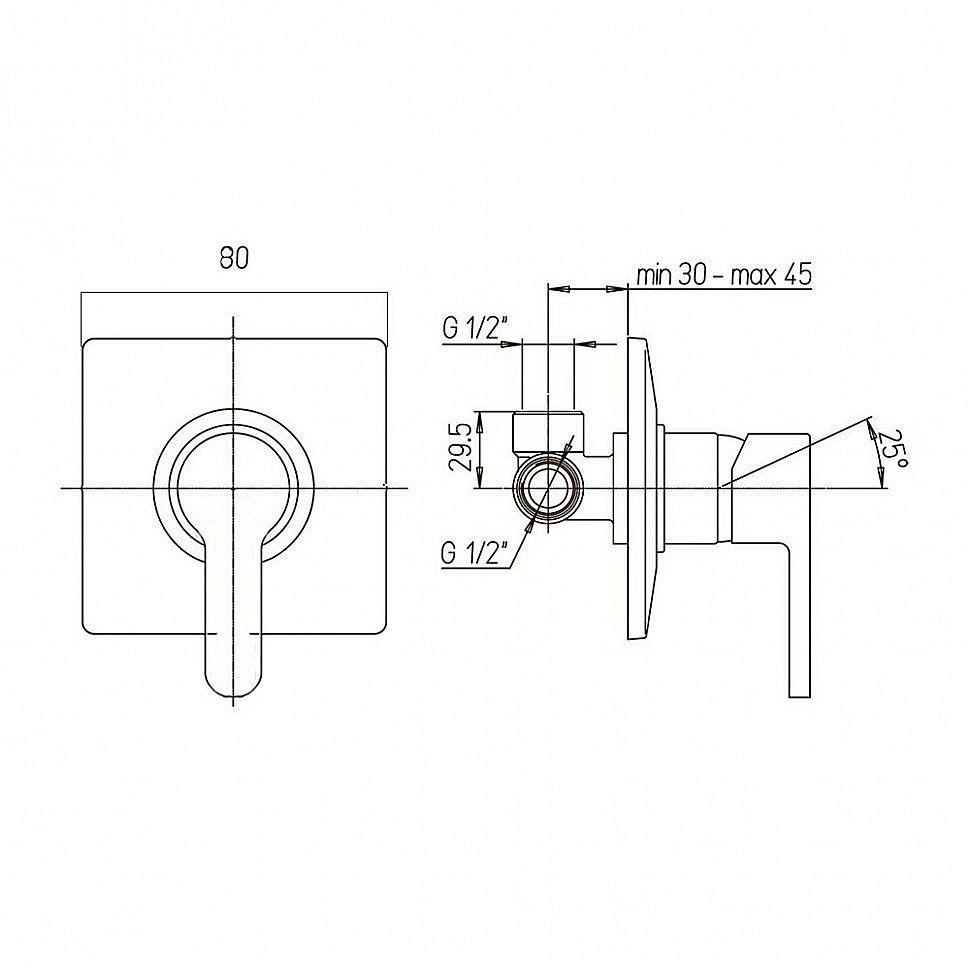 Смеситель для душа PAINI Arena 92CR690FT1LMKM хром купить в интернет-магазине сантехники Sanbest