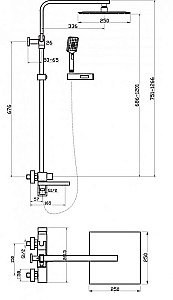 Душевая система BelBagno LUCE VSCM хром купить в интернет-магазине сантехники Sanbest