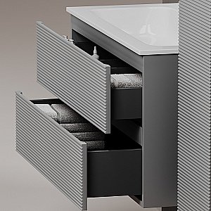 Тумба с раковиной Sancos Folk 80 FL80ES Ergraut soft для ванной в интернет-магазине Sanbest