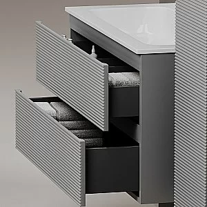 Тумба с раковиной Sancos Folk 80 FL80ES Ergraut soft для ванной в интернет-магазине Sanbest
