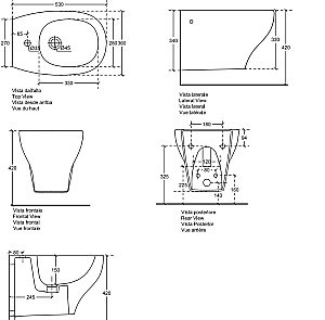 Биде подвесное Galassia Eden 7216 купить в интернет-магазине Sanbest
