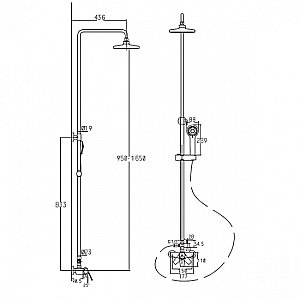 Душевая система Kaiser Guss 68182 хром купить в интернет-магазине сантехники Sanbest