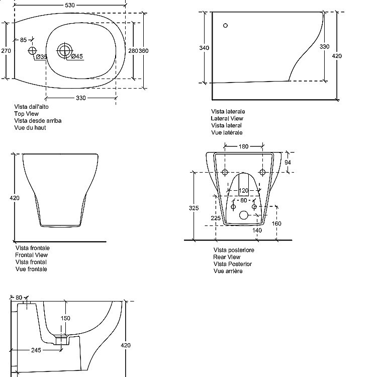 Биде подвесное Galassia Eden 7216 купить в интернет-магазине Sanbest