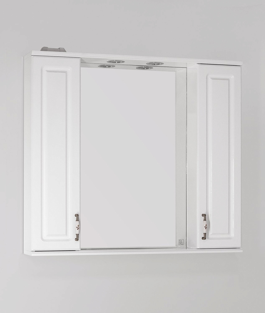Зеркало со шкафом Style Line Олеандр-2 90/С ЛС-00000242 белый в ванную от интернет-магазине сантехники Sanbest
