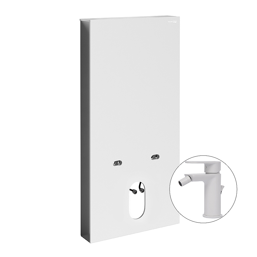 Инсталляция для биде со смесителем WasserKraft Naab 86BDT.050.WH.SQ8506 купить в интернет-магазине сантехники Sanbest