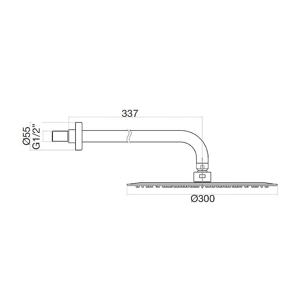 Верхний душ Webert SHOWER SET AC0841560 черный матовый купить в интернет-магазине сантехники Sanbest