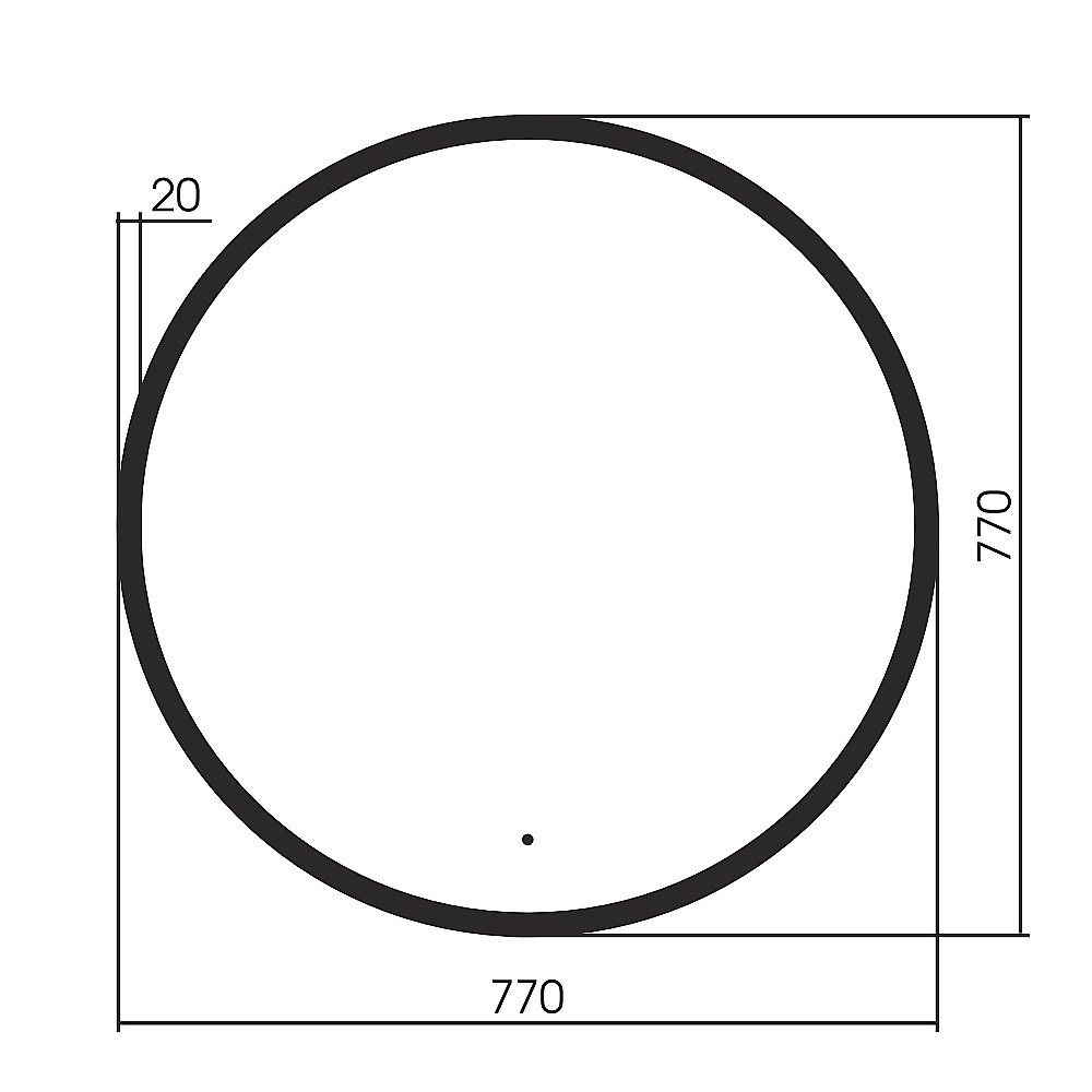 Зеркало ABBER Mond AG6204SCB-0.77 77x77 черный в ванную от интернет-магазине сантехники Sanbest