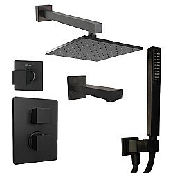 Душевая система PAINI Grazia 21PZSET36911THSHBATH черная матовая купить в интернет-магазине сантехники Sanbest