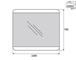 Зеркало BelBagno SPC-CEZ-1000-700-LED-BTN в ванную от интернет-магазине сантехники Sanbest