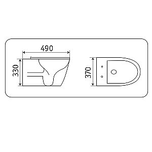 Биде подвесное CeramaLux N 2197-18 черное глянцевое купить в интернет-магазине Sanbest