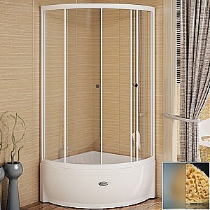 Душевой уголок Радомир Соул 90 стекло матовое/профиль белый купить в интернет-магазине Sanbest