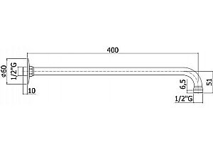 Держатель верхнего душа Paffoni SOFFIONI ZSOF017CR купить в интернет-магазине сантехники Sanbest