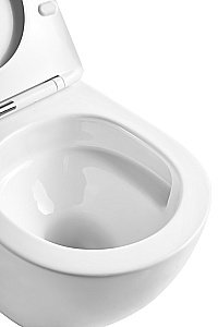 Унитаз подвесной Taliente Amato Tornado 3 AM55003 безободковый, смыв торнадо, с крышкой микролифт, белый купить в интернет-магазине Sanbest