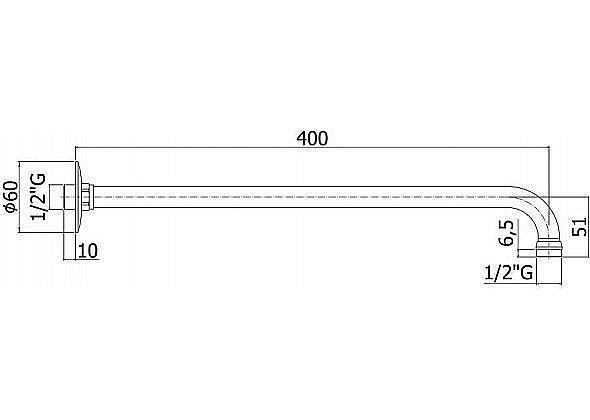 Держатель верхнего душа Paffoni SOFFIONI ZSOF017CR купить в интернет-магазине сантехники Sanbest
