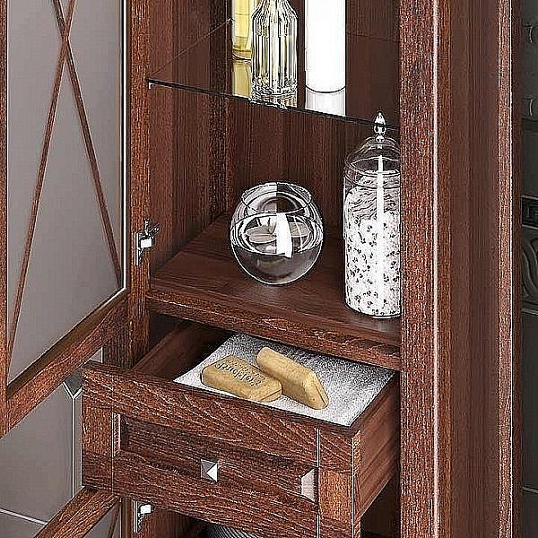 Пенал Опадирис Палермо 52.5 светлый орех для ванной в интернет-магазине сантехники Sanbest