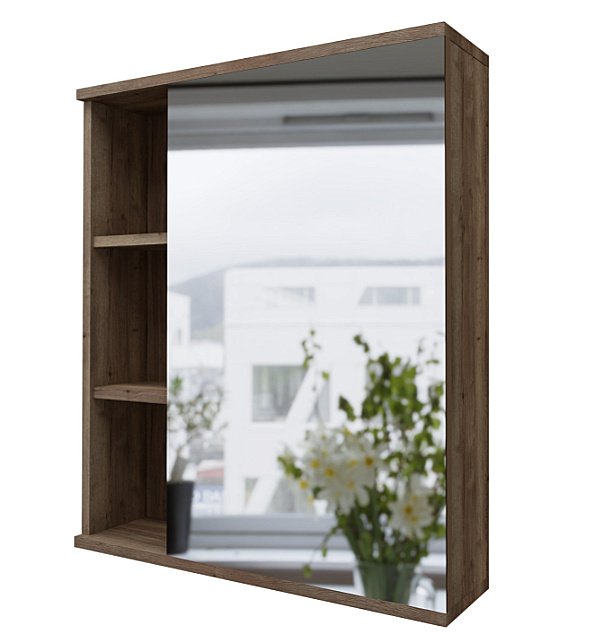 Зеркальный шкаф Grossman ФОРТА 60 темный дуб галифакс купить в интернет-магазине сантехники Sanbest