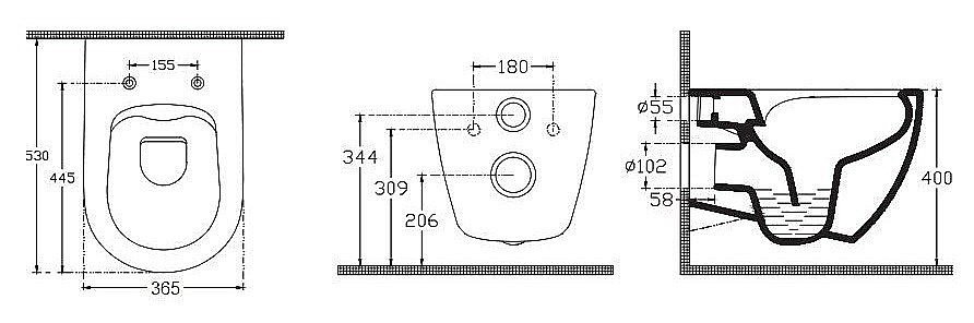 Унитаз подвесной Isvea Infinity 10NF02001SV-2V серый бетон матовый, безободковый купить в интернет-магазине Sanbest