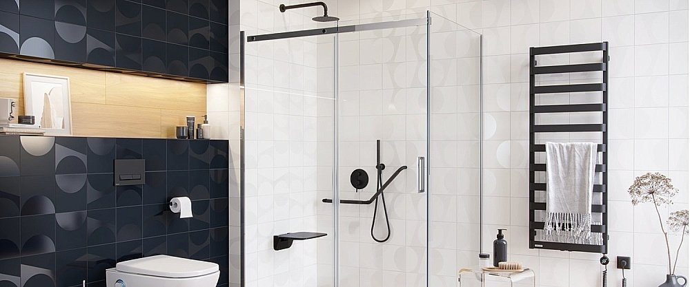 Душевая система Excellent Pi 1245 черная матовая купить в интернет-магазине сантехники Sanbest