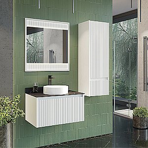 Зеркало Comforty Марсель 75 00-00012269 белое матовое в ванную от интернет-магазине сантехники Sanbest