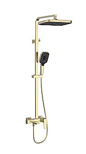 Душевая система Vincea Cube VSFS-4C12BG брашированное золото купить в интернет-магазине сантехники Sanbest