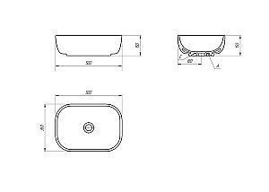 Раковина накладная Cersanit Moduo 50 63570 белая купить в интернет-магазине Sanbest