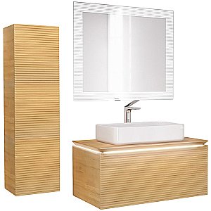 Зеркало Jorno Karat 100 Kar.02.100/P/W белое в ванную от интернет-магазине сантехники Sanbest