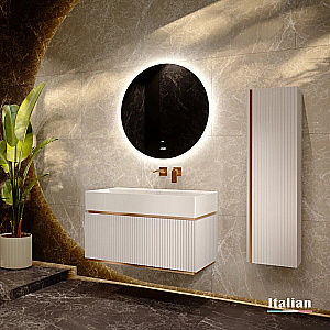 Тумба с раковиной Jorno Filoro 90 Fil.01.90/P/W/JR белая для ванной в интернет-магазине Sanbest