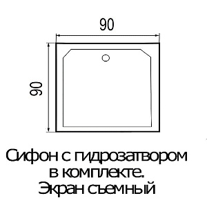 Душевой поддон River WEMOR 90/38 S купить в интернет-магазине Sanbest