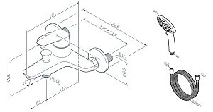 Смеситель для ванны AM.PM JOY F85E15000 купить в интернет-магазине сантехники Sanbest