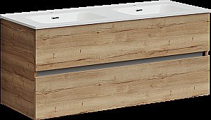 Тумба с раковиной Sancos Urban UR120-2EG дуб галифакс для ванной в интернет-магазине Sanbest