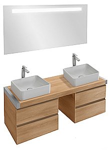 Тумба с раковиной Jacob Delafon PARALLEL 57/200 с двумя раковинами для ванной в интернет-магазине Sanbest